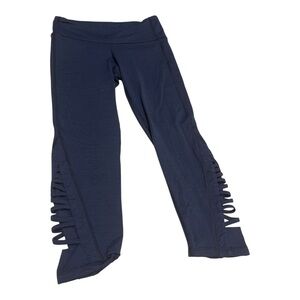 Athleta Navy Leggings with Cutout Details Size XS